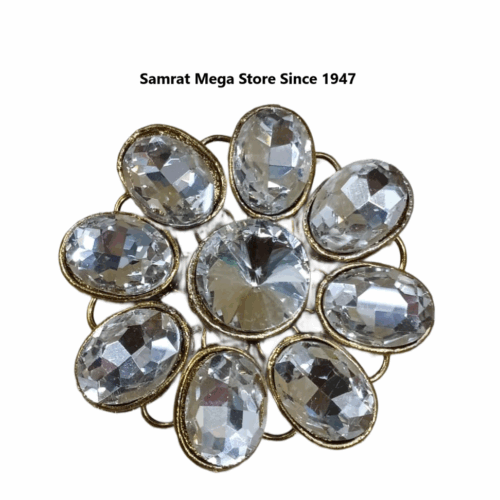 Crystal Cluster Bloom Flower Brooch 2"(50.8 mm)