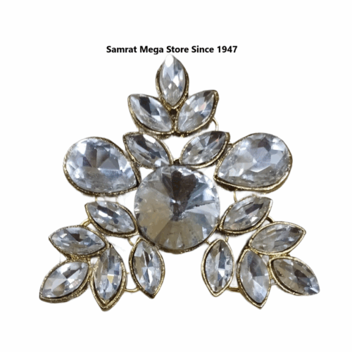 Crystal Royal Leaf Flower Brooch 2.5"(63.5 mm)
