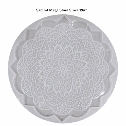 Silicone Mold – Rounded Mandala ( 8", 8 mm Thick)