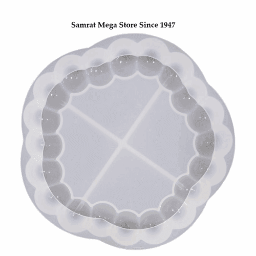 Silicone Mold - Round Scallop Coaster ( 5", 12 mm Thick)