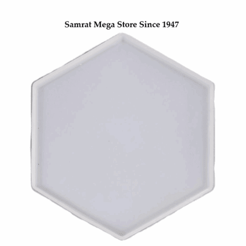 Silicone Mold - Hexagon Tray (4", 6 mm Thick)