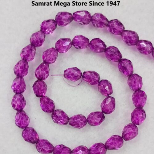 Glass Drop Beads (6*8 mm, ~45 to 50 pcs) – Purple