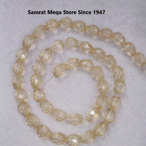 Glass Drop Beads (6*8 mm, ~45 to 50 pcs) – Cream