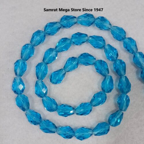 Glass Drop Beads (6*8 mm, 8*11 mm ~ 45-50 pcs) – Firozi