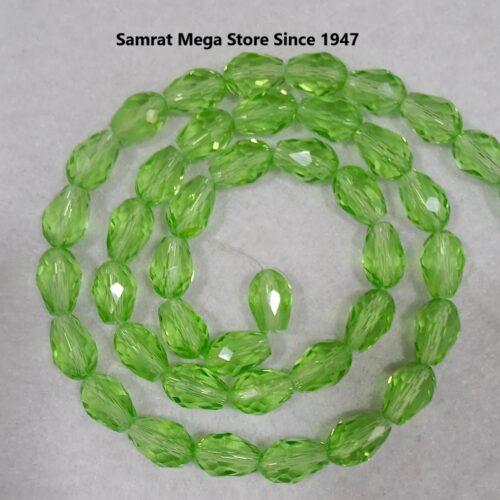 Glass Drop Beads (6*8 mm, 8*11 mm ~ 45-50 pcs) – Green