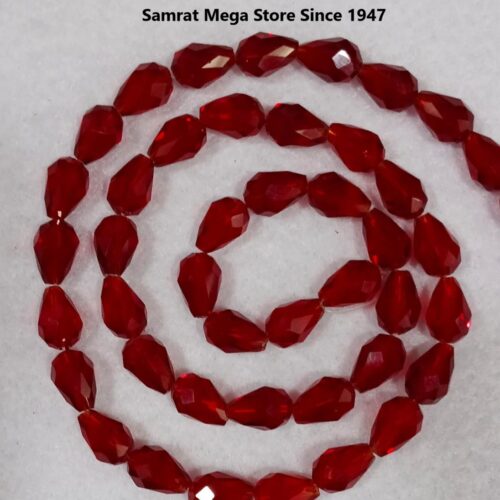 Glass Drop Beads (6*8 mm, 8*11 mm ~ 45-50 pcs) – Maroon