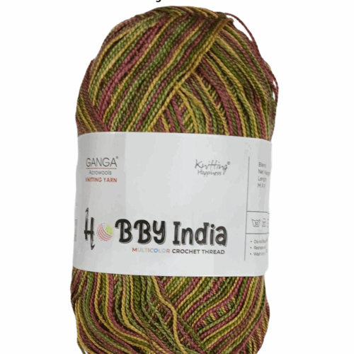Hobby India Multicolor Crochet Thread – 35