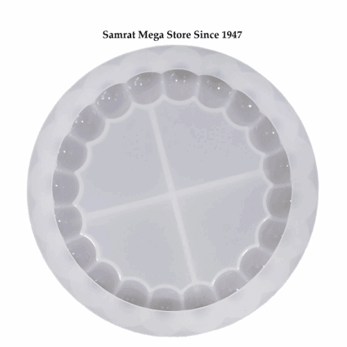 Silicone Mold – Round Bubble Edge Tray (4.8", 12mm Thick)