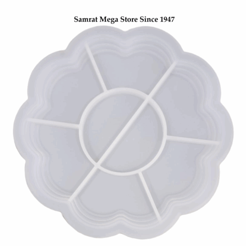 Silicone Mold – Flower Scallop Tray (7", 15mm Thick)