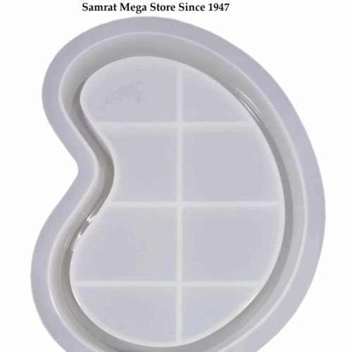 Silicone Mold – Asymmetrical Oval Tray (6″×8.5", 15mm Thick)