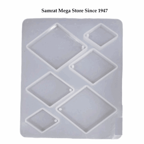 Silicone Mold – Diamond & Square Set (3.5″×4", 6mm Thick)