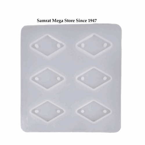 Silicone Mold – Diamond Coaster Set (3.8″×4", 4mm Thick)