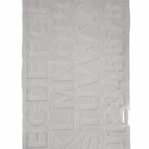 Silicone Mold – Alphabet & Number (7.5" × 13")