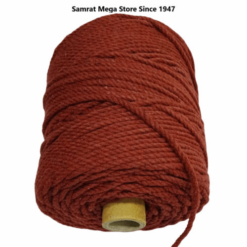 Macrame Cord – 3mm Twisted (3 Ply, Approx. 500g) Chocolate
