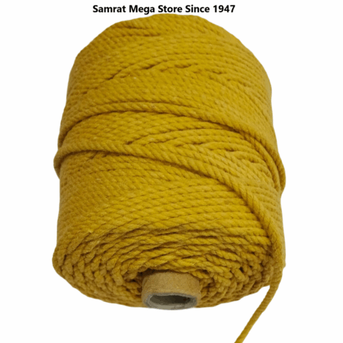 Macrame Cord – 3mm Twisted (3 Ply, Approx. 500g) Mustard