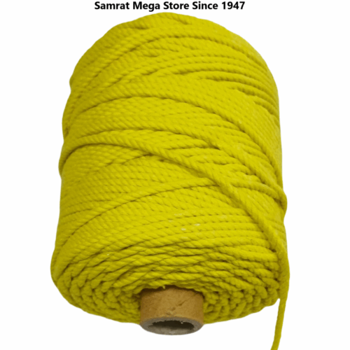 Macrame Cord – 3mm Twisted (3 Ply, Approx. 500g) Yellow