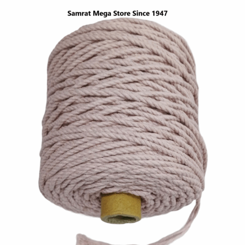 Macrame Cord – 3mm Twisted (3 Ply, Approx. 500g) Baby Pink