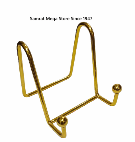 Golden Metal Easel Stand 3" (Appx. 8 × 8 cm)