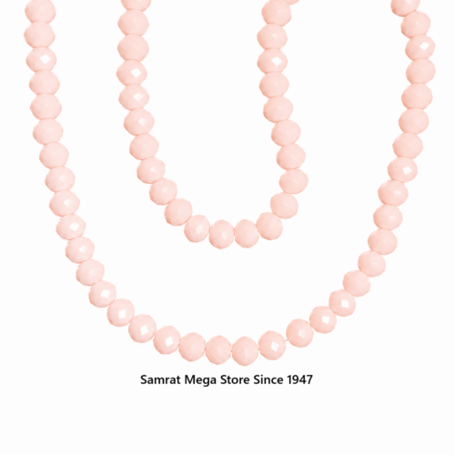 Opaque Round Glass Beads - Soft Peach (6mm, ~ 100–105 pcs)