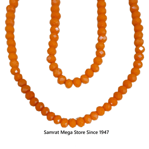 Opaque Round Glass Beads - Orange (6mm, 8mm)