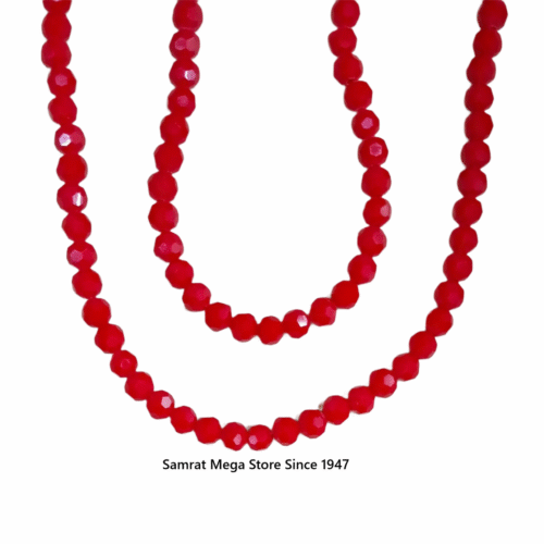 Opaque Round Glass Beads - Red (6mm, ~ 100–105 pcs)