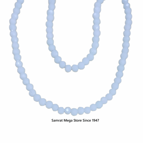 Opaque Round Glass Beads - Ice/Cloud (4mm, ~ 110–115 pcs)