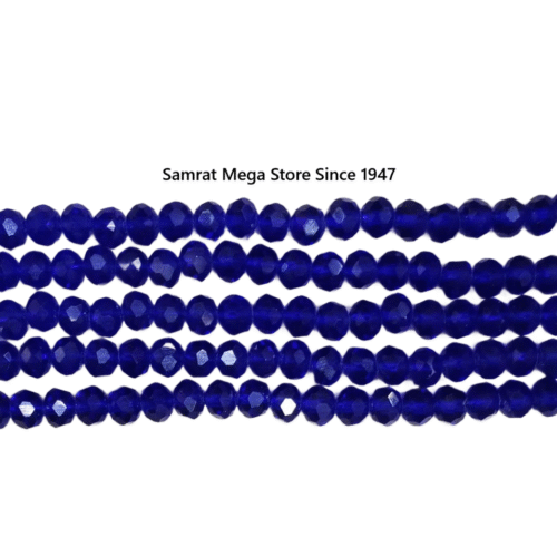Tyre Crystal Glass Beads - Dark Blue (4mm, 6mm, 8mm)
