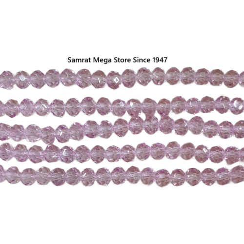 Tyre Crystal Glass Beads - Baby Blush Pink (4mm, 6mm, 8mm)