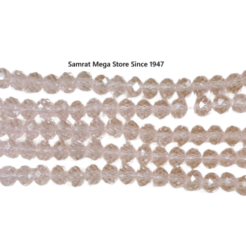 Tyre Crystal Glass Beads - Light Peach (4mm, 6mm, 8mm)