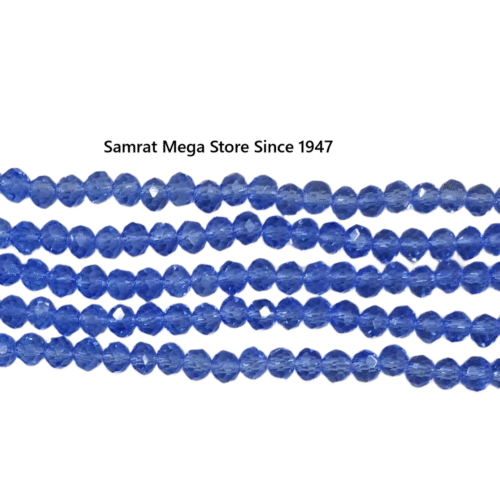 Tyre Crystal Glass Beads - Blue (4mm, 6mm, 8mm)