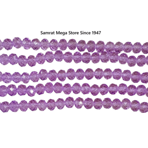 Tyre Crystal Glass Beads - Light Lavender (4mm, 6mm, 8mm)