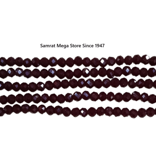 Tyre Crystal Glass Beads - Wine (4mm, 6mm, 8mm)
