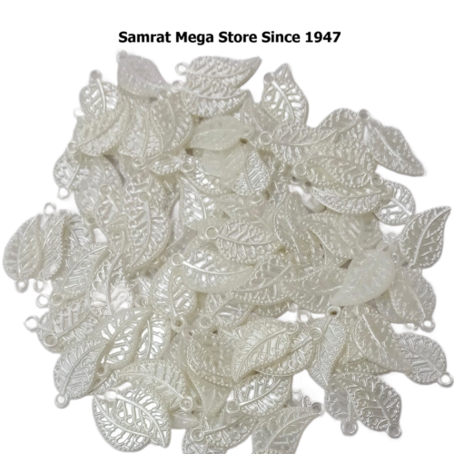 Decorative Acrylic Leaf – Milky White ~(50g, 410 pcs)