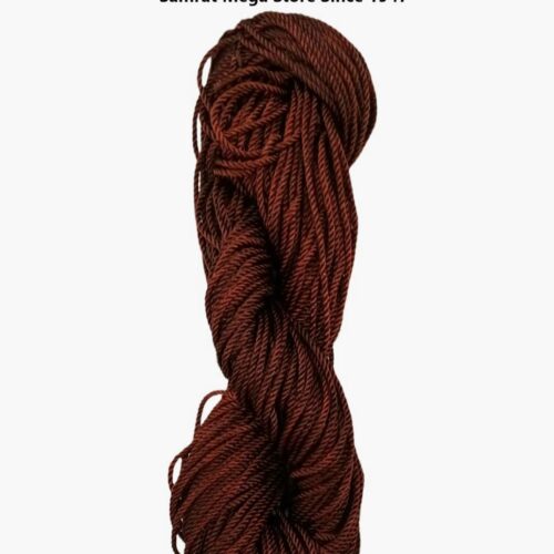 Polyester Crochet Yarn, Twisted – Chocolate Brown (4mm, 100g)