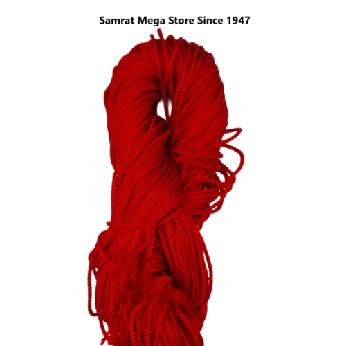 Polyester Crochet Yarn, Twisted – Red (4mm, 100g)