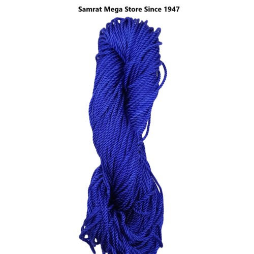 Polyester Crochet Yarn, Twisted – Blue (4mm, 100g)