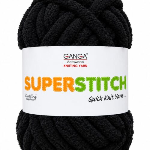 Ganga Super stitch Yarn–Black (SST003)