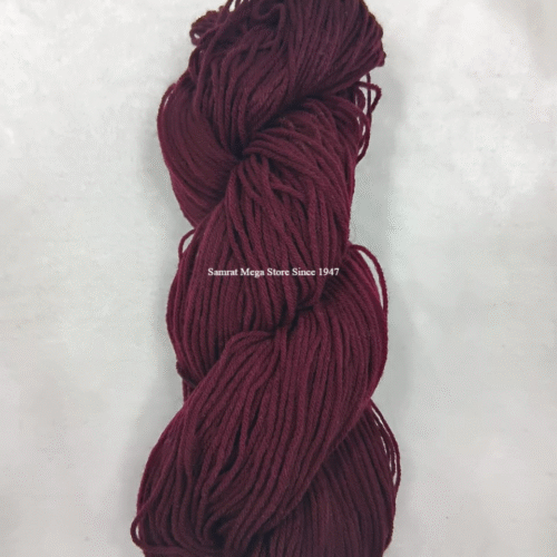 AcroCot-Acrylic 4 Ply Yarn without Fiber (Shade No. 151) Deep Burgundy