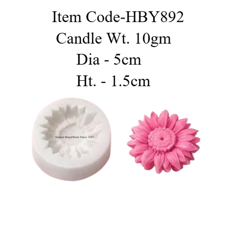 Daisy Flower Tart Silicon Candle Mould - HBY892