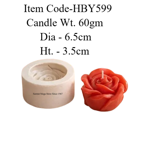 Regal Rose Silicon Candle Mould - HBY599