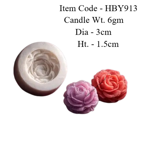 Rose Flower Silicone Candle Mould - HBY913