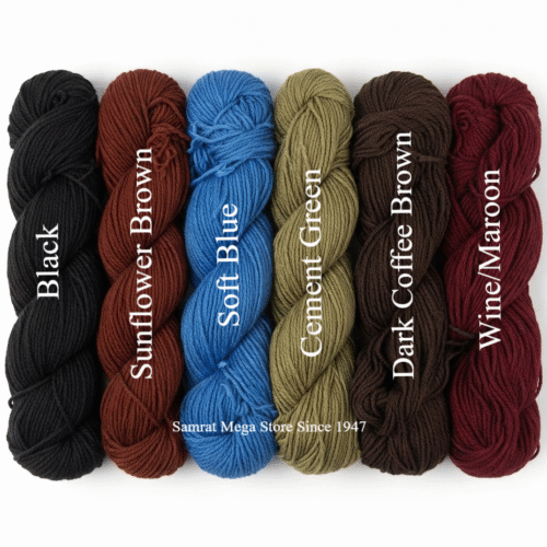 AcroCot-Acrylic 4 Ply Yarn without Fiber Yarn (6 Colors Pack)