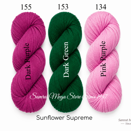AcroCot-Acrylic 4 Ply Yarn without Fiber - Purple Tulip Flower Set