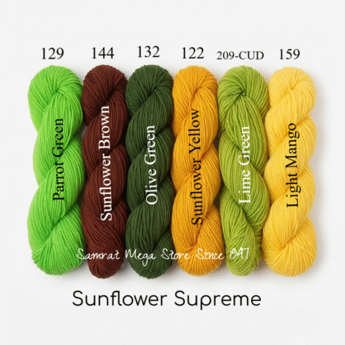 AcroCot-Acrylic 4 Ply Yarn without Fiber Yarn (6 Colors Pack)