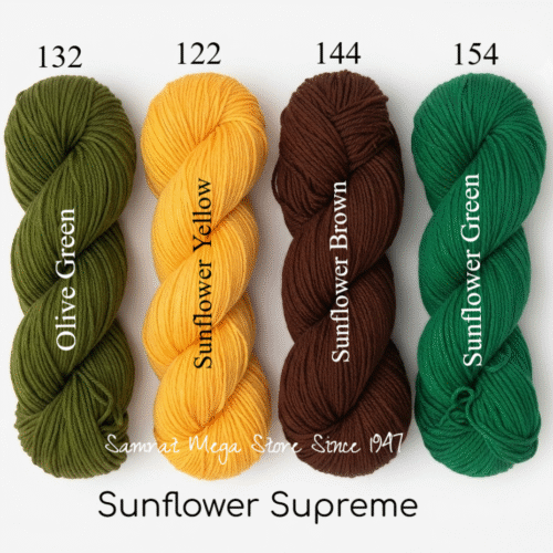 AcroCot-Acrylic 4 Ply Yarn without Fiber Yarn - Sunflower Set