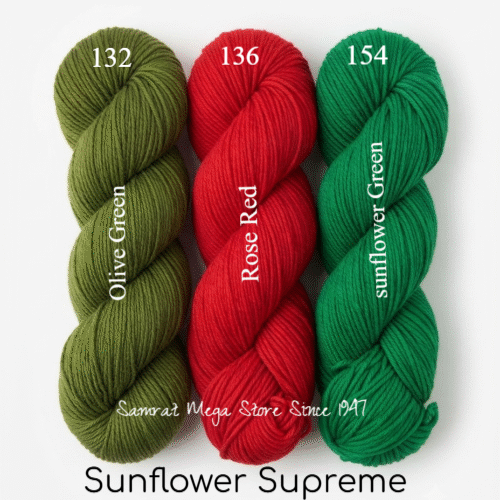 AcroCot-Acrylic 4 Ply Yarn without Fiber - Rose Red Set