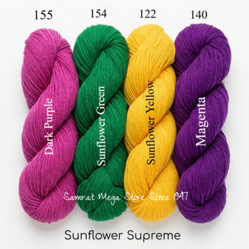 AcroCot-Acrylic 4 Ply Yarn without Fiber - Purple Orchid Flower Set