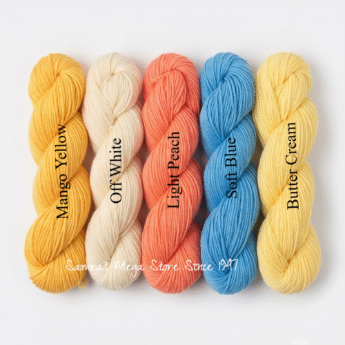 AcroCot-Acrylic 4 Ply Yarn without Fiber (5 Colors Pack)