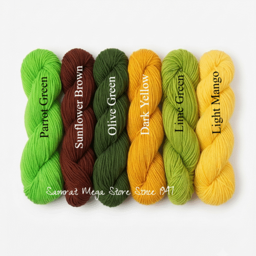 AcroCot-Acrylic 4 Ply Yarn without Fiber Yarn (6 Colors Pack)