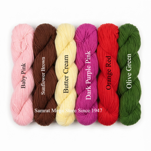 AcroCot-Acrylic 4 Ply Yarn without Fiber Yarn (6 Colors Pack)